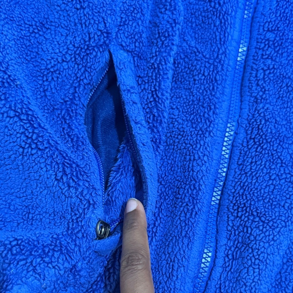 The North Face Women's ink Blue Fleece Hoodie fuzzy soft - Picture 3 of 11